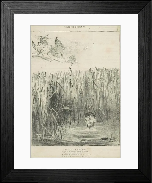 Framed Print : Marius a minturnes, 19th century. Creator: Honore Daumier Framed Print : Marius a minturnes, 19th century. Creator: Honore Daumier