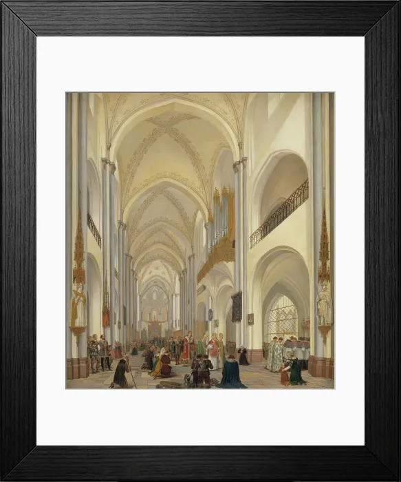 Framed Print : The Interior of Roskilde Cathedral, 1824. Creator: Ditlev Martens Framed Print : The Interior of Roskilde Cathedral, 1824. Creator: Ditlev Martens