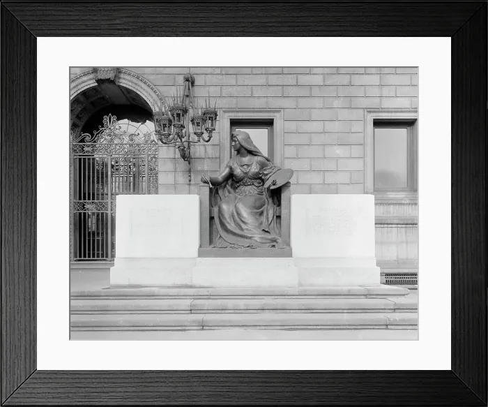 Framed Print : Art, Bela L. Pratt, Boston Public Library, c.between 1910 and 1920. Creator: Unknown Framed Print : Art, Bela L. Pratt, Boston Public Library, c.between 1910 and 1920. Creator: Unknown