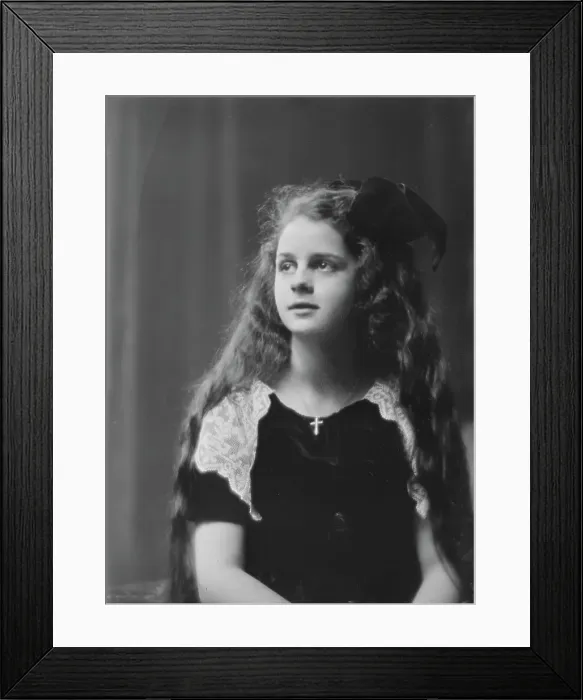 Framed Print : Daughter of Mrs. Andrew Welsh, portrait photograph, 1917. Creator: Arnold Genthe Framed Print : Daughter of Mrs. Andrew Welsh, portrait photograph, 1917. Creator: Arnold Genthe
