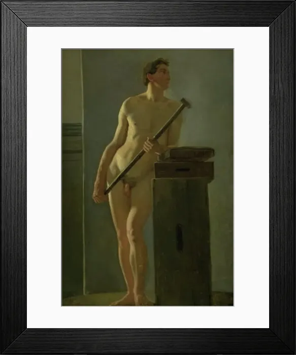 Framed Print : Male Model, 1824-1827. Creator: Wilhelm Bendz Framed Print : Male Model, 1824-1827. Creator: Wilhelm Bendz