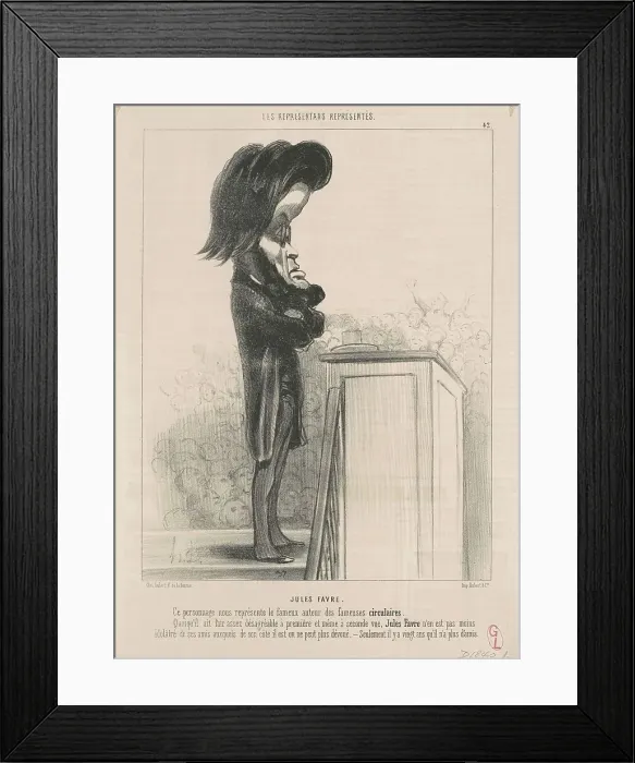 Framed Print : Jules Favre, 19th century. Creator: Honore Daumier Framed Print : Jules Favre, 19th century. Creator: Honore Daumier
