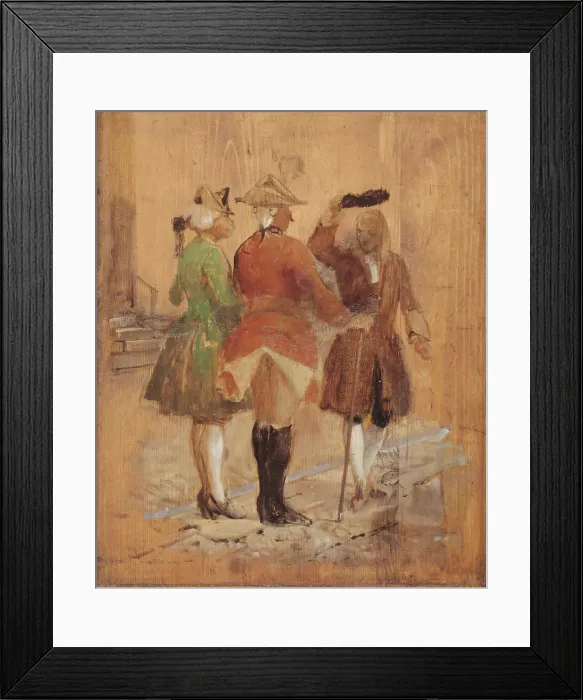 Framed Print : Holberg greets Jacob von Thyboe and Jean de France, 1825-1873. Creator: Wilhelm Marstrand Framed Print : Holberg greets Jacob von Thyboe and Jean de France, 1825-1873. Creator: Wilhelm Marstrand