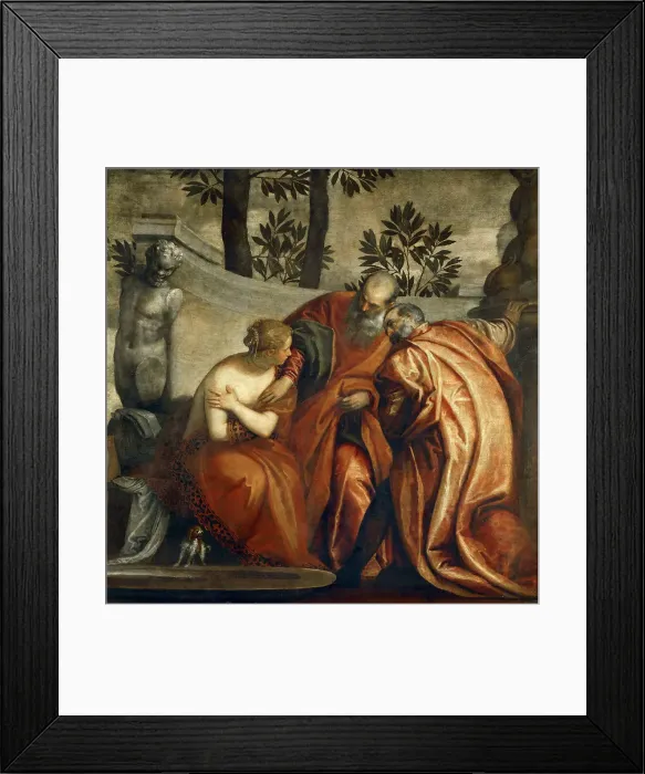 Framed Print : Susannah and the Elders, Last quarter of 16th century. Creator: Veronese, Paolo (1528-1588) Framed Print : Susannah and the Elders, Last quarter of 16th century. Creator: Veronese, Paolo (1528-1588)