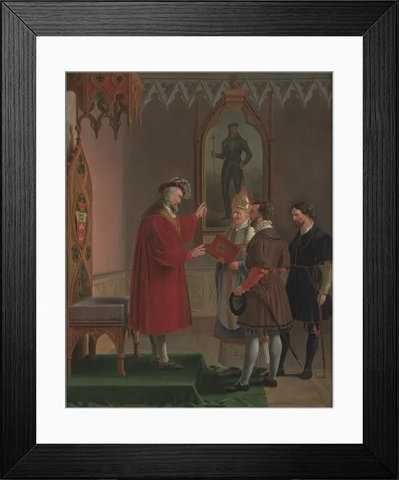 Framed Print : Adolf, Duke of Schleswig-Holstein, Declines the Offer to Accede to the Danish Throne... 1825-1826. Creator: Martinus Rorbye Framed Print : Adolf, Duke of Schleswig-Holstein, Declines the Offer to Accede to the Danish Throne... 1825-1826. Creator: Martinus Rorbye