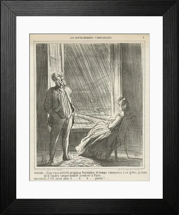 Framed Print : Madame...Nous voici... au quinze Novembre, 19th century. Creator: Honore Daumier Framed Print : Madame...Nous voici... au quinze Novembre, 19th century. Creator: Honore Daumier