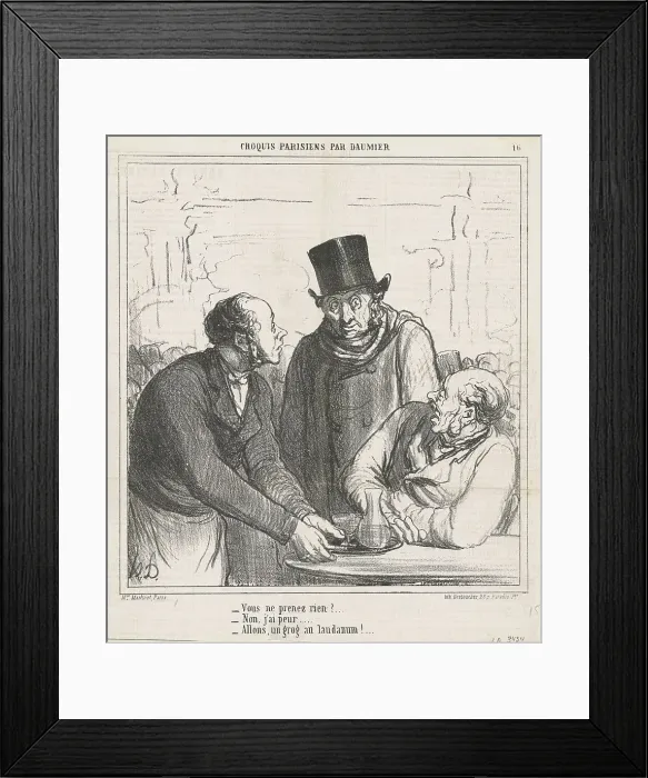 Framed Print : Vous ne prenez rien?, 19th century. Creator: Honore Daumier Framed Print : Vous ne prenez rien?, 19th century. Creator: Honore Daumier