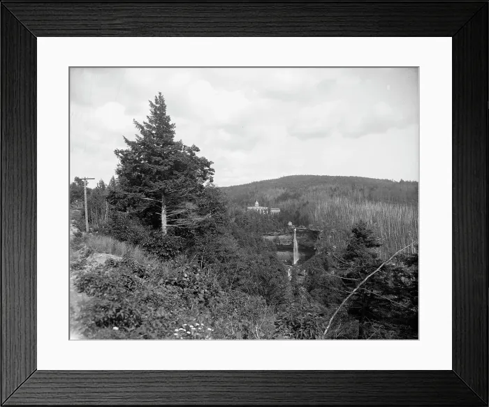 Framed Print : Kaaterskill Falls and Laurel House, Catskill Mts. N.Y. between 1895 and 1910. Creator: Unknown Framed Print : Kaaterskill Falls and Laurel House, Catskill Mts. N.Y. between 1895 and 1910. Creator: Unknown
