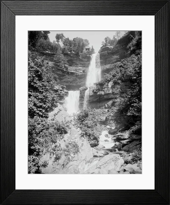 Framed Print : Kaaterskill Falls from below, Catskill Mts. N.Y. between 1895 and 1910. Creator: Unknown Framed Print : Kaaterskill Falls from below, Catskill Mts. N.Y. between 1895 and 1910. Creator: Unknown
