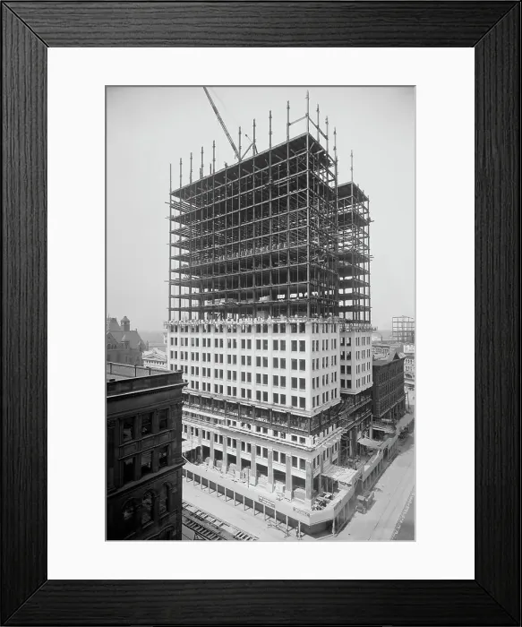 Framed Print : Dime Savings Bank building, Detroit, Mich. c1910. Creator: Unknown Framed Print : Dime Savings Bank building, Detroit, Mich. c1910. Creator: Unknown