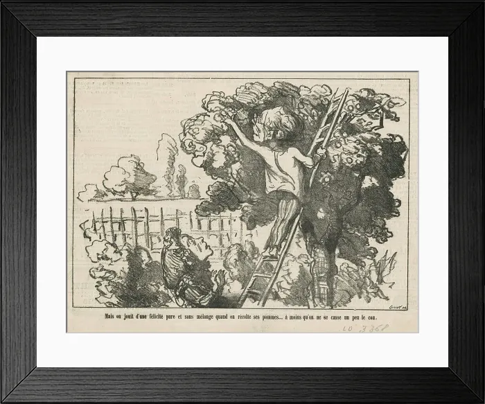 Framed Print : Mais on jouit d'une félicité pure, 19th century. Creator: Honore Daumier Framed Print : Mais on jouit d'une félicité pure, 19th century. Creator: Honore Daumier