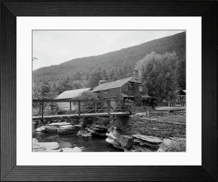 Framed Print : Old studio of artist Hall, near Palenville, Catskill Mts. N.Y. between 1895 and 1910. Creator: Unknown Framed Print : Old studio of artist Hall, near Palenville, Catskill Mts. N.Y. between 1895 and 1910. Creator: Unknown