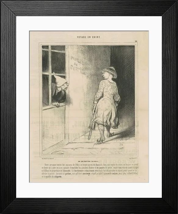 Framed Print : Un coléoptère chinois, 19th century. Creator: Honore Daumier Framed Print : Un coléoptère chinois, 19th century. Creator: Honore Daumier