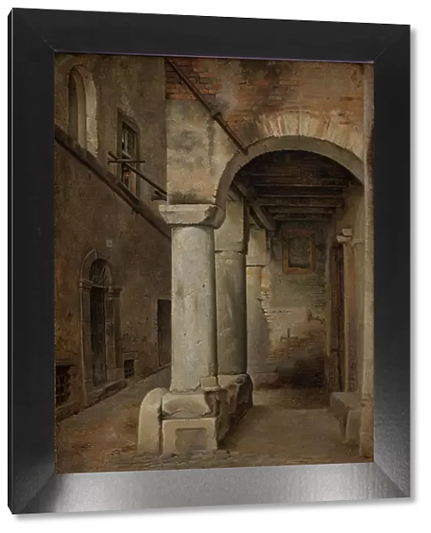 A Roman Alley, 1828-1832. Creator: Ernst Meyer