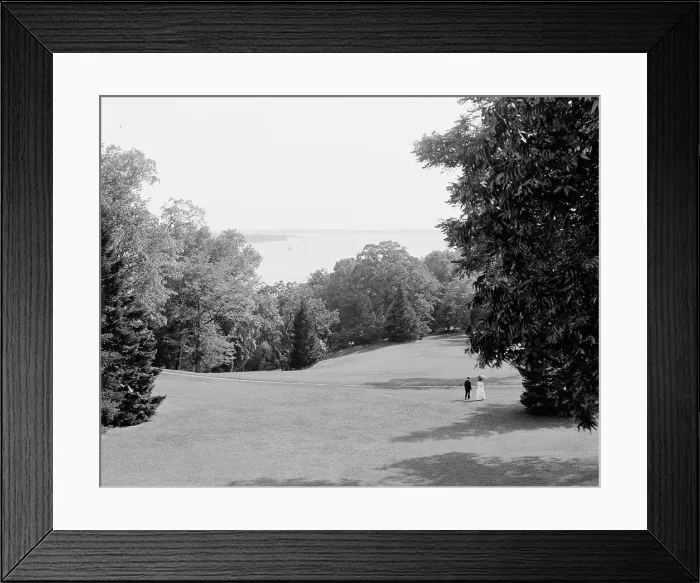 Framed Print : Down the Potomac from Mt. Vernon, c.between 1910 and 1920. Creator: Unknown Framed Print : Down the Potomac from Mt. Vernon, c.between 1910 and 1920. Creator: Unknown