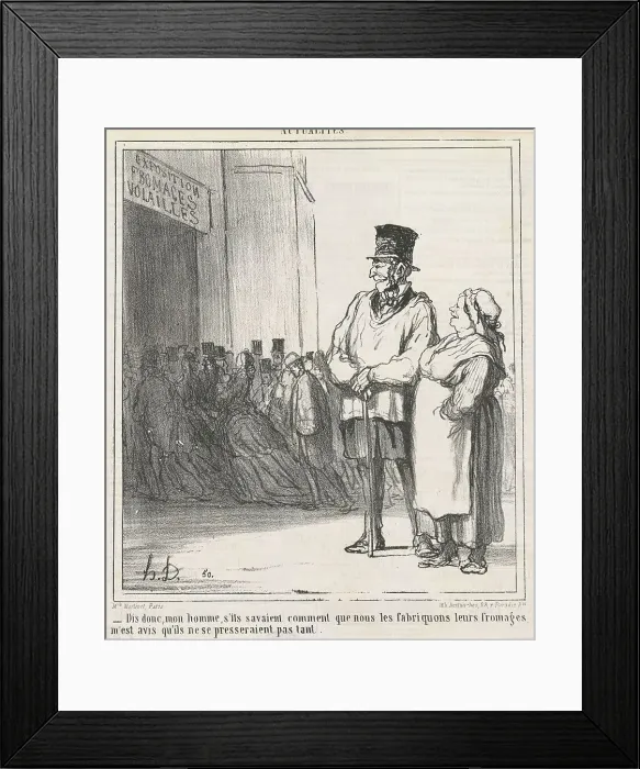 Framed Print : Dis donc, mon homme, s'ils savaient... 19th century. Creator: Honore Daumier Framed Print : Dis donc, mon homme, s'ils savaient... 19th century. Creator: Honore Daumier
