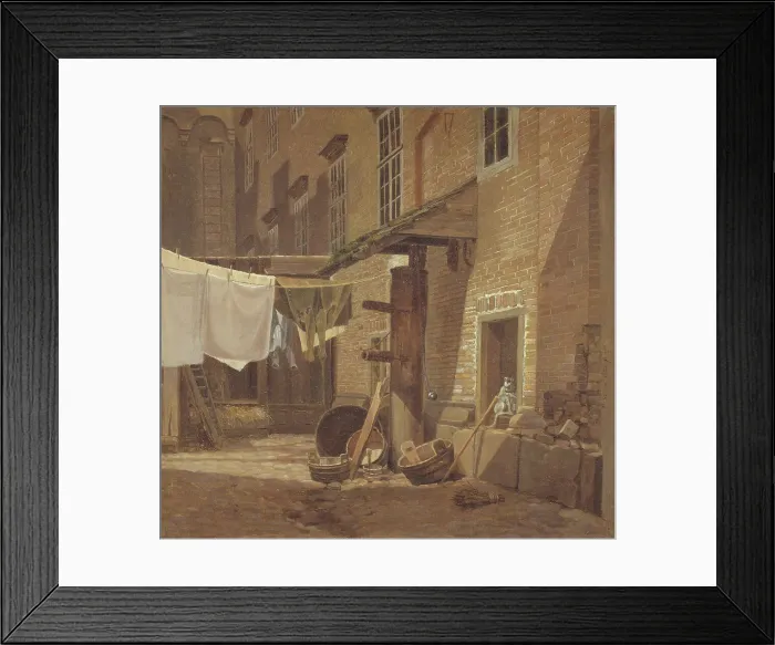 Framed Print : The Rear Courtyard of Charlottenborg Palace, 1828. Creator: Frederik Hansen Sodring Framed Print : The Rear Courtyard of Charlottenborg Palace, 1828. Creator: Frederik Hansen Sodring