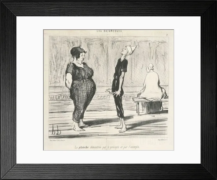 Framed Print : La planche démontree par le prècepte... 19th century. Creator: Honore Daumier Framed Print : La planche démontree par le prècepte... 19th century. Creator: Honore Daumier