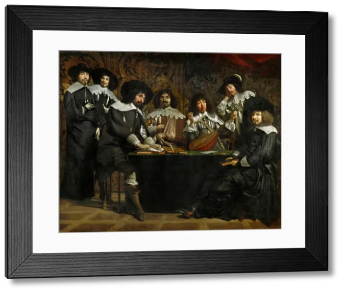 Framed Print : L'Académie (The Academy), c. 1640. Creator: Le Nain, Louis (1593-1648) Framed Print : L'Académie (The Academy), c. 1640. Creator: Le Nain, Louis (1593-1648)