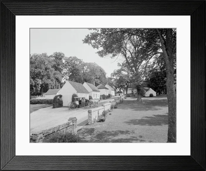 Framed Print : The Wall at the edge of the lawn at Mt. Vernon, c.between 1910 and 1920. Creator: Unknown Framed Print : The Wall at the edge of the lawn at Mt. Vernon, c.between 1910 and 1920. Creator: Unknown