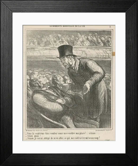 Framed Print : Pour la septième fois voulez-vous me rendre... 19th century. Creator: Honore Daumier Framed Print : Pour la septième fois voulez-vous me rendre... 19th century. Creator: Honore Daumier