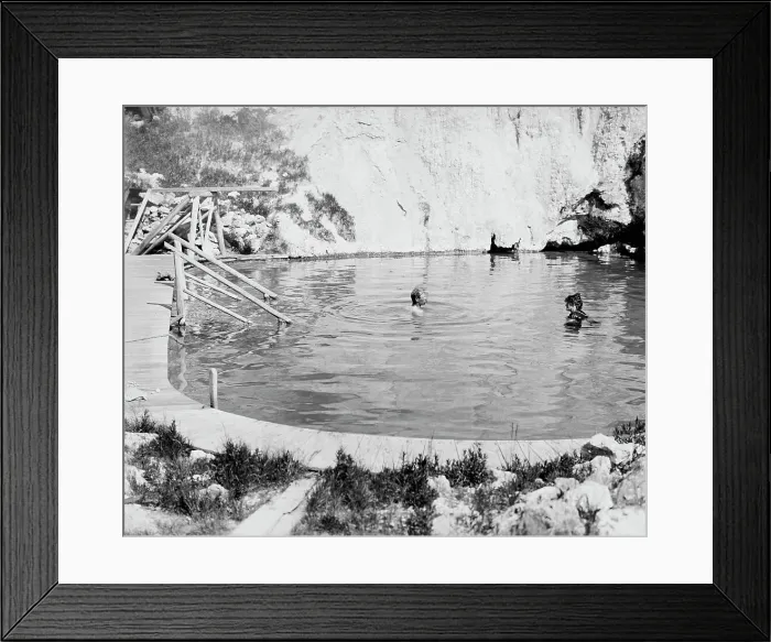 Framed Print : Canadian National Park, the basin, lower spring, Banff, Alberta, Canada, ca 1902. Creator: Unknown Framed Print : Canadian National Park, the basin, lower spring, Banff, Alberta, Canada, ca 1902. Creator: Unknown
