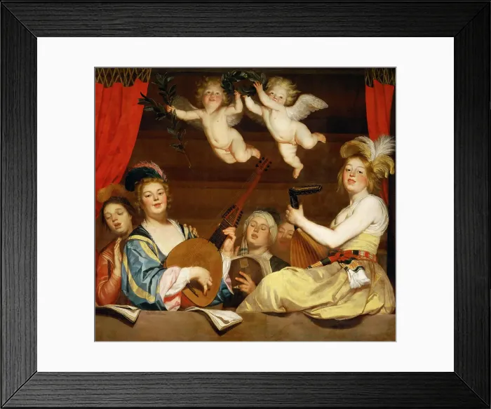 Framed Print : Concert, 1624. Creator: Honthorst, Gerrit, van (1590-1656) Framed Print : Concert, 1624. Creator: Honthorst, Gerrit, van (1590-1656)