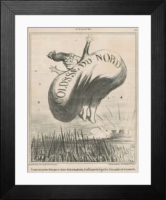 Framed Print : Ce qui nous prouve... que ce colosse... 19th century. Creator: Honore Daumier Framed Print : Ce qui nous prouve... que ce colosse... 19th century. Creator: Honore Daumier