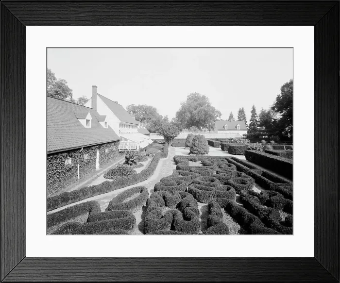 Framed Print : The Flower gardens at Mt. Vernon, c.between 1910 and 1920. Creator: Unknown Framed Print : The Flower gardens at Mt. Vernon, c.between 1910 and 1920. Creator: Unknown
