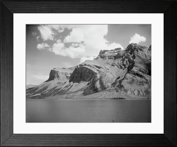 Framed Print : Lake Minnewanka, Alberta, Canada, between 1900 and 1910. Creator: Unknown Framed Print : Lake Minnewanka, Alberta, Canada, between 1900 and 1910. Creator: Unknown