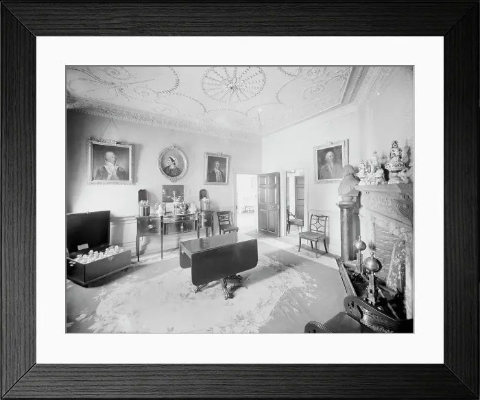 Framed Print : The Family dining room at Mt. Vernon, c.between 1910 and 1920. Creator: Unknown