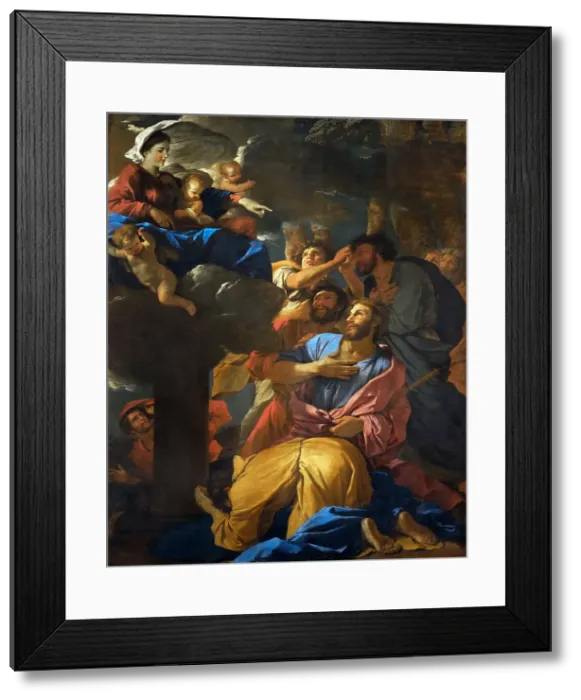 Framed Print : Virgin Mary appears to Saints James, c. 1629-1630. Creator: Poussin, Nicolas (1594-1665) Framed Print : Virgin Mary appears to Saints James, c. 1629-1630. Creator: Poussin, Nicolas (1594-1665)