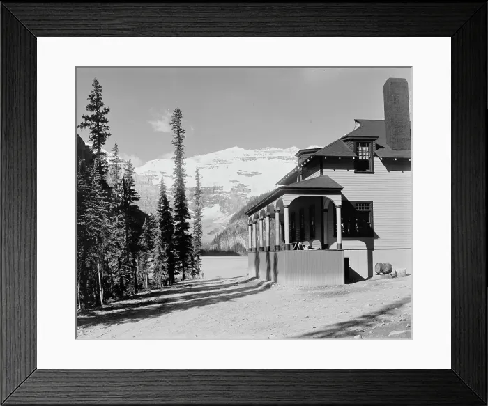 Framed Print : Lake Louise, Alberta, Canada, between 1900 and 1910. Creator: Unknown Framed Print : Lake Louise, Alberta, Canada, between 1900 and 1910. Creator: Unknown