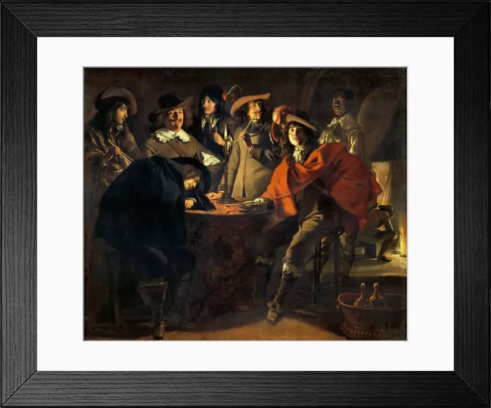 Framed Print : La Tabagie, dit aussi le corps de Garde (Smokers, or The Guards), 1643. Creator: Le Nain, Louis (1593-1648) Framed Print : La Tabagie, dit aussi le corps de Garde (Smokers, or The Guards), 1643. Creator: Le Nain, Louis (1593-1648)