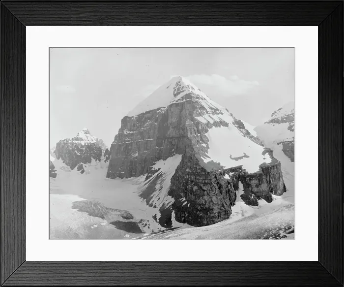 Framed Print : Mount Lefroy & the Mitre, Alberta, Canada, between 1900 and 1910. Creator: Unknown. Mount Lefroy & the Mitre, Alberta, Canada, between 1900 and 1910. Creator: Unknown Framed Print : Mount Lefroy & the Mitre, Alberta, Canada, between 1900 and 1910. Creator: Unknown. Mount Lefroy & the Mitre, Alberta, Canada, between 1900 and 1910. Creator: Unknown
