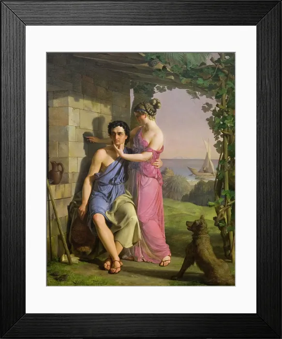 Framed Print : The Origin of Painting, 1831. Creator: Heinrich Eddelien Framed Print : The Origin of Painting, 1831. Creator: Heinrich Eddelien