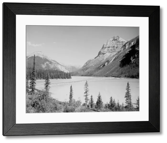 Framed Print : Mount Stephen & Wapta River, Canada, between 1900 and 1910. Creator: Unknown. Mount Stephen & Wapta River, Canada, between 1900 and 1910. Creator: Unknown