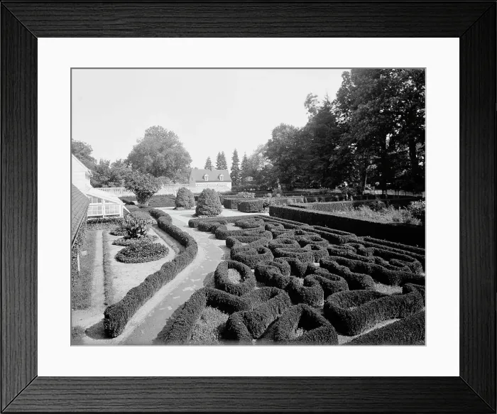 Framed Print : Flower gardens at Mt. Vernon, c.between 1910 and 1920. Creator: Unknown Framed Print : Flower gardens at Mt. Vernon, c.between 1910 and 1920. Creator: Unknown