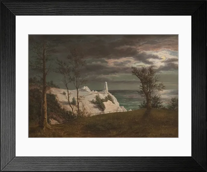 Framed Print : The Summer Spire on the Chalk Cliffs of the Island of Mon, Moonlight, 1831. Creator: Frederik Hansen Sodring. The Summer Spire on the Chalk Cliffs of the Island of Mon, Moonlight, 1831. Creator: Frederik Hansen Sodring Framed Print : The Summer Spire on the Chalk Cliffs of the Island of Mon, Moonlight, 1831. Creator: Frederik Hansen Sodring. The Summer Spire on the Chalk Cliffs of the Island of Mon, Moonlight, 1831. Creator: Frederik Hansen Sodring
