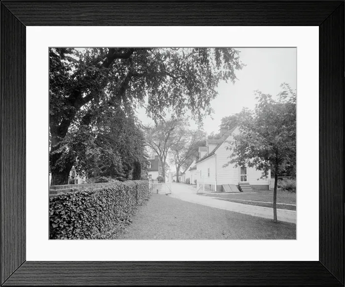 Framed Print : Lane in rear of spinning house at Mt. Vernon, c.between 1910 and 1920. Creator: Unknown Framed Print : Lane in rear of spinning house at Mt. Vernon, c.between 1910 and 1920. Creator: Unknown