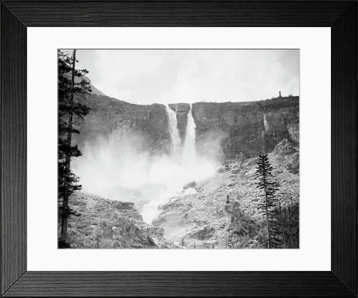 Framed Print : Twin Falls, Yoho Valley, Canada, between 1900 and 1910. Creator: Unknown Framed Print : Twin Falls, Yoho Valley, Canada, between 1900 and 1910. Creator: Unknown