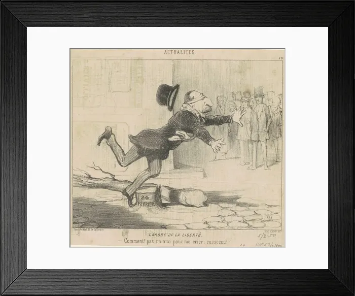 Framed Print : L'arbre de la liberté, 19th century. Creator: Honore Daumier Framed Print : L'arbre de la liberté, 19th century. Creator: Honore Daumier