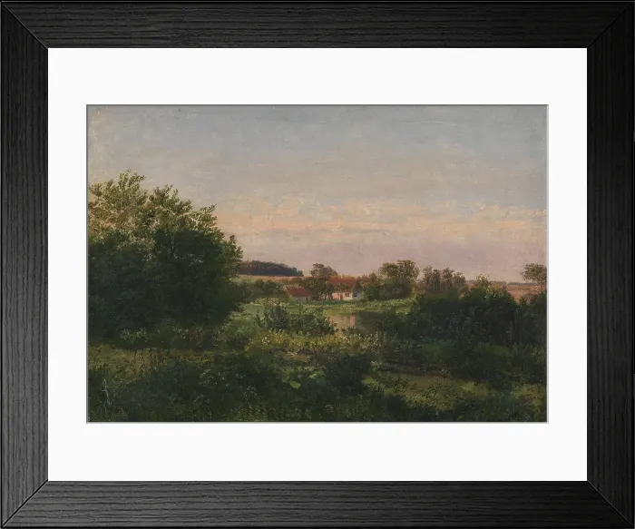 Framed Print : Landscape with a Cottage beside a Pond, 1831-1852. Creator: Dankvart Dreyer Framed Print : Landscape with a Cottage beside a Pond, 1831-1852. Creator: Dankvart Dreyer