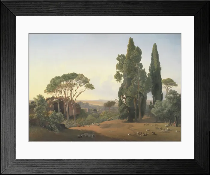 Framed Print : A View from the Villa Adriana near Tivoli, 1832. Creator: Ernst Christian Frederik Petzholdt Framed Print : A View from the Villa Adriana near Tivoli, 1832. Creator: Ernst Christian Frederik Petzholdt