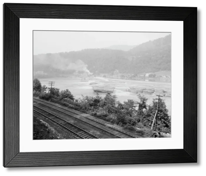 Framed Print : Kanawha Falls, New River canyon, W. Va. c.between 1910 and 1920. Creator: Unknown Framed Print : Kanawha Falls, New River canyon, W. Va. c.between 1910 and 1920. Creator: Unknown