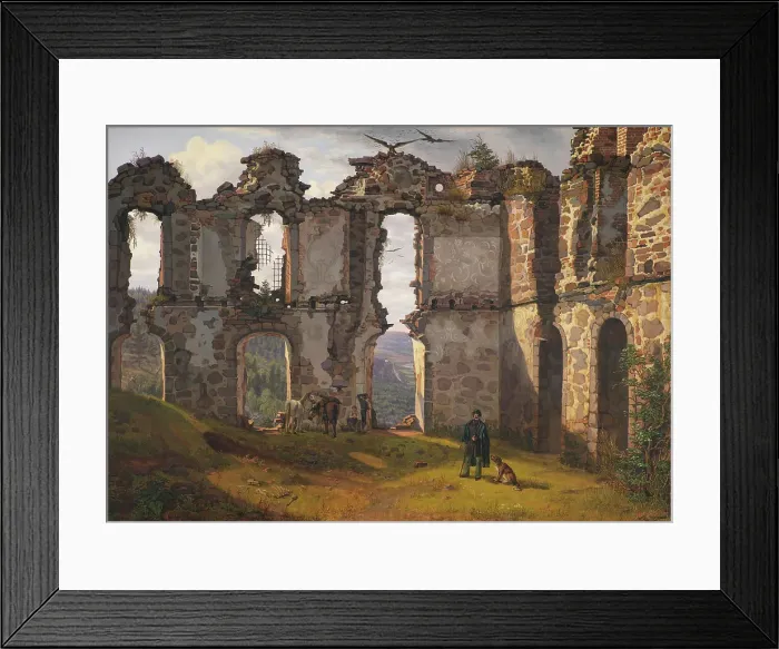 Framed Print : The Ruins of Brahehus near Jönköping, Sweden, 1832. Creator: Frederik Hansen Sodring Framed Print : The Ruins of Brahehus near Jönköping, Sweden, 1832. Creator: Frederik Hansen Sodring