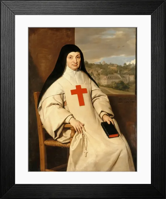 Framed Print : Portrait of Angélique Arnauld (1591-1661), Abbess of the Abbey of Port-Royal, 1654. Creator: Champaigne, Philippe, de (1602-1674) Framed Print : Portrait of Angélique Arnauld (1591-1661), Abbess of the Abbey of Port-Royal, 1654. Creator: Champaigne, Philippe, de (1602-1674)