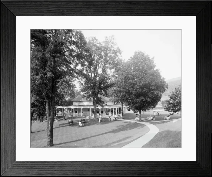Framed Print : Five o'clock tea at the club house, Virginia Hot Springs, between 1910 and 1920. Creator: Unknown Framed Print : Five o'clock tea at the club house, Virginia Hot Springs, between 1910 and 1920. Creator: Unknown