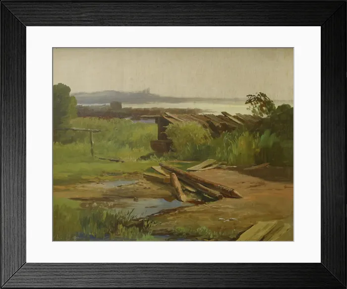 Framed Print : Landscape by a Lake in Bavaria, Germany, 1833-1837. Creator: Christian Morgenstern Framed Print : Landscape by a Lake in Bavaria, Germany, 1833-1837. Creator: Christian Morgenstern