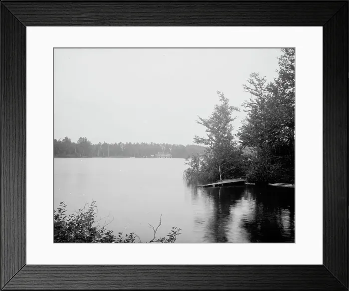 Framed Print : Loon Lake and Chase's Hotel, Adirondack Mts. N.Y. between 1900 and 1910. Creator: Unknown Framed Print : Loon Lake and Chase's Hotel, Adirondack Mts. N.Y. between 1900 and 1910. Creator: Unknown